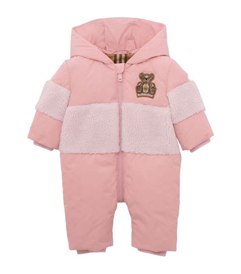 baby check print snowsuit